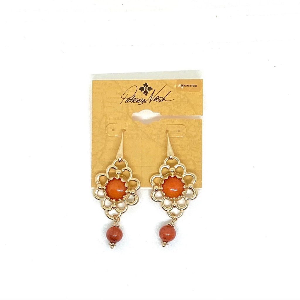 Patricia Nash Filigree Flower Drop Earrings 2 12 Length New 45$